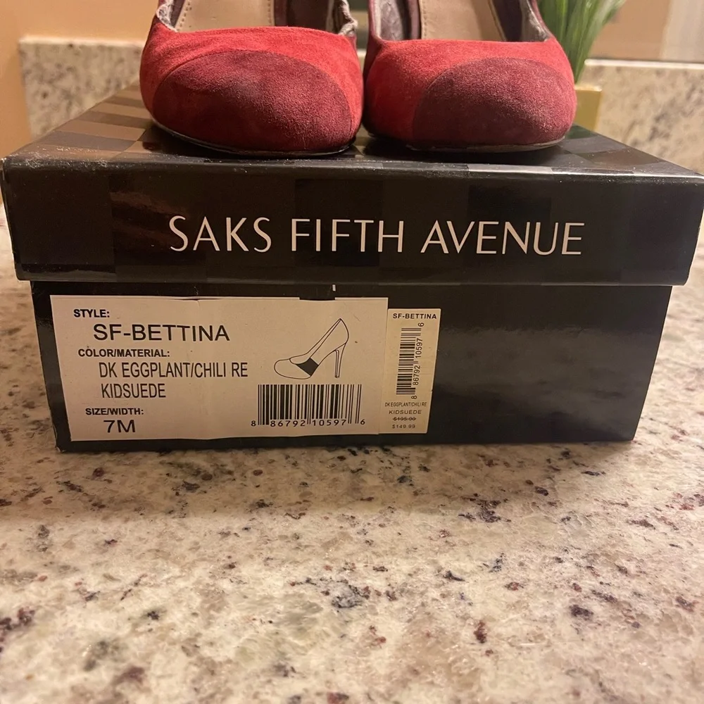 FREE! Saks Fifth Avenue Red Heels - FREE With any purchase! - Picture 5 of 10
